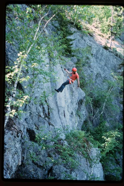 Chris Prior Rappeling at Ledges Jun 75