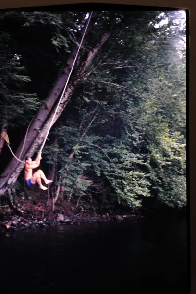 Connecticut River Trip Aug 95 Victor on Ropeswing